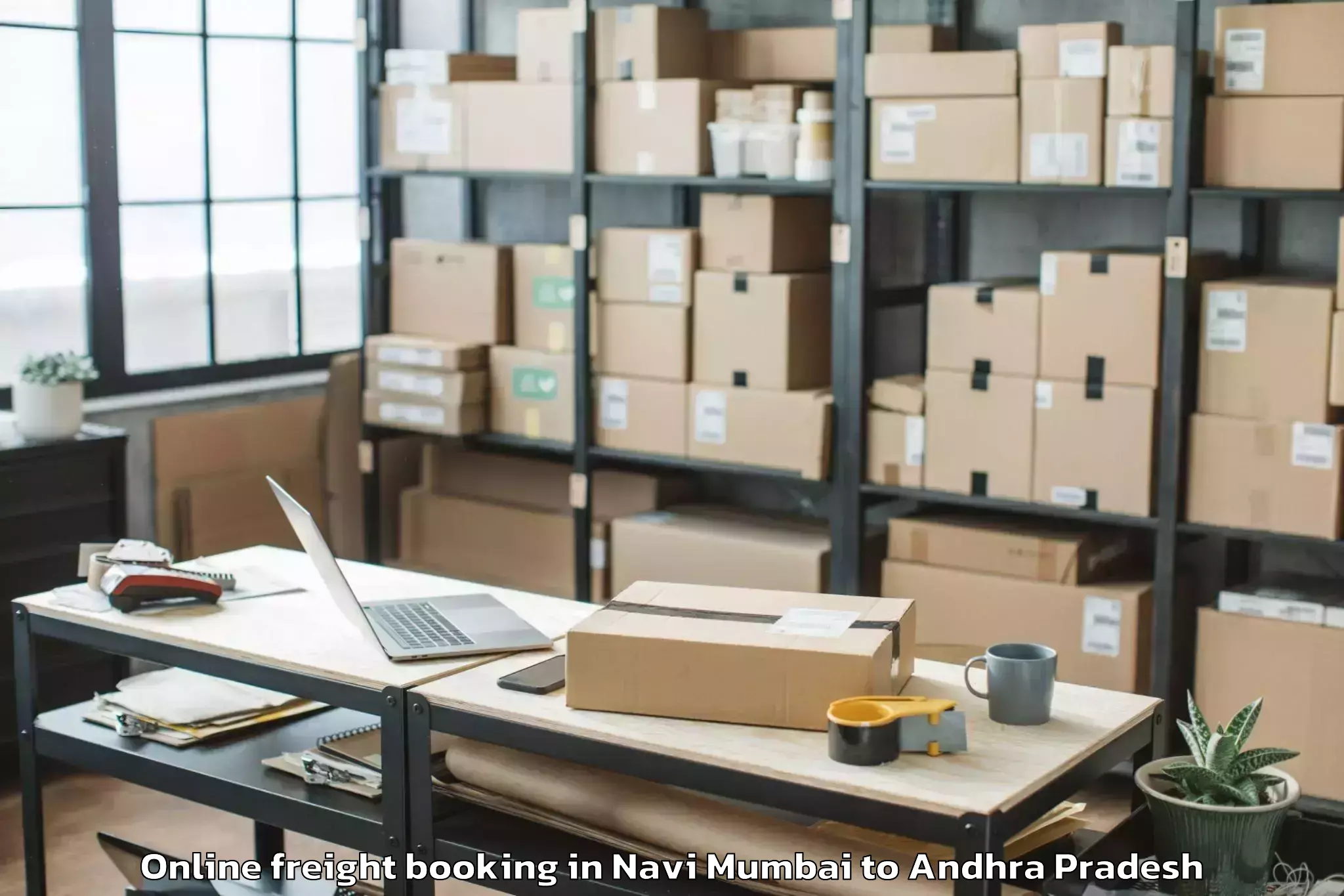 Affordable Navi Mumbai to Tsunduru Online Freight Booking